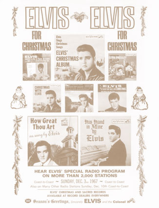 Season's Greetings From Elvis flyer (1967) Season's Greetings From Elvis flyer (1967)