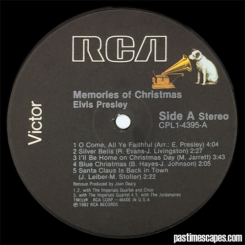 Side A of MEMORIES OF CHRISTMAS (RCA, 1982) [Photo by the author]