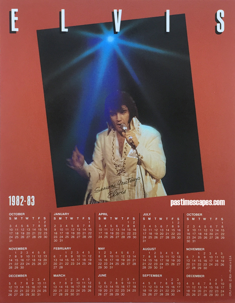 Calendar insert from MEMORIES OF CHRISTMAS (RCA, 1982) [Photo by the author]