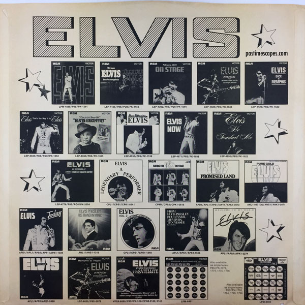 Inner sleeve (front) from MOODY BLUE (RCA, 1977) [Photo by the author]