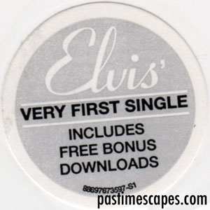 Hype sticker from 2010 Record Store Day reissue of THAT'S ALL RIGHT/BLUE MOON OF KENTUCKY (Single), Sony RCA/Legacy 2009. (From the author's collection.)