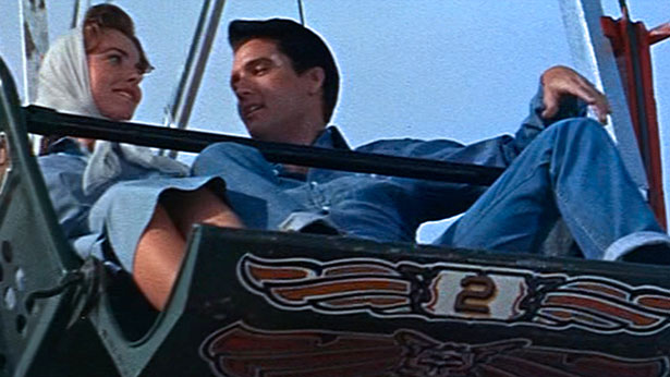 Joan Freeman is Cathy and Elvis Presley is Charlie in 1964's ROUSTABOUT (Paramount)