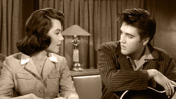 Judy Tyler is Peggy Van Alden and Elvis Presley is Vince Everett in 1957's JAILHOUSE ROCK (MGM)