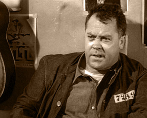 Mickey Shaughnessy is Hunk Houghton in 1957's JAILHOUSE ROCK (MGM)