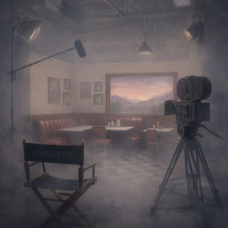  Where Nothing's Real - Artwork created for The Mystery Train with assistance from ChatGPT