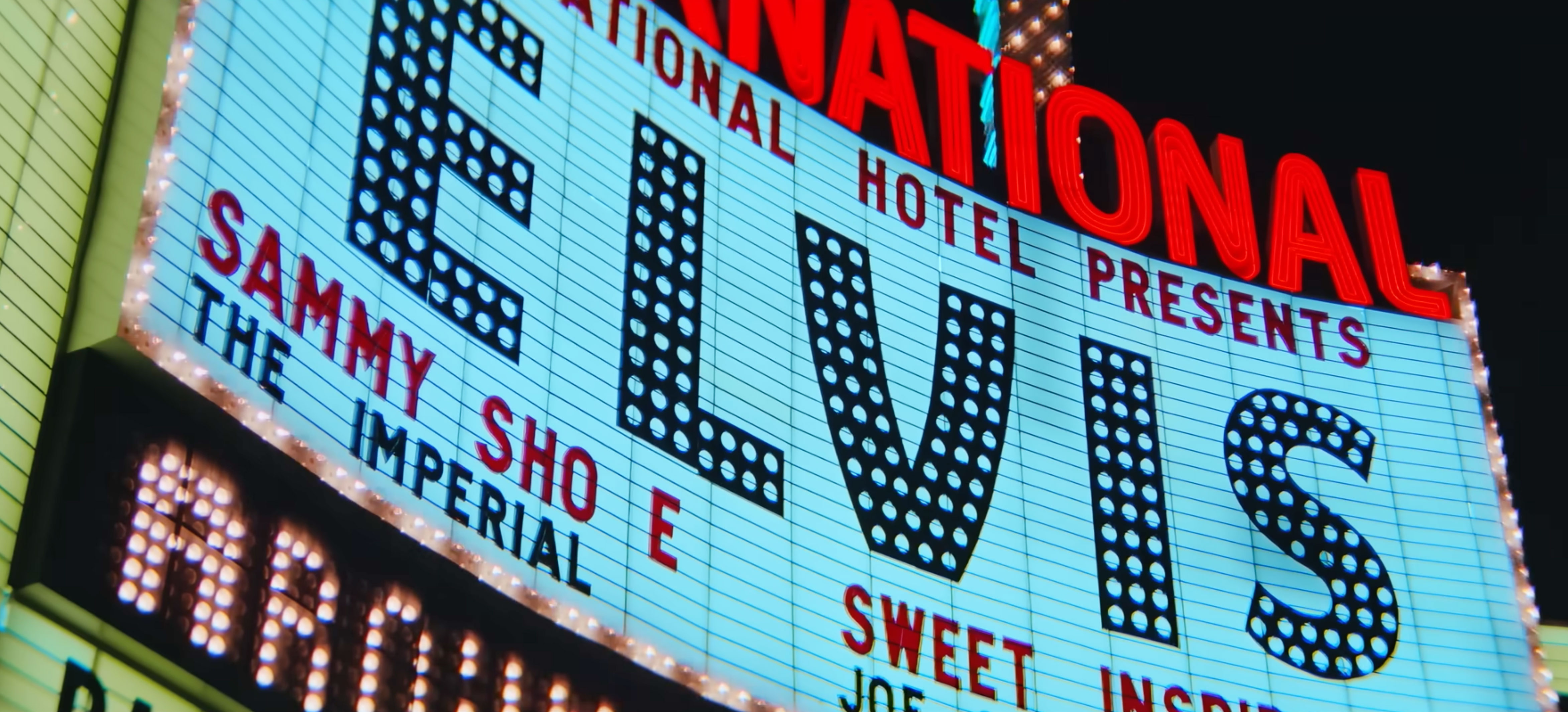 The marquee of the International Hotel, Las Vegas, in 1970, as seen in EPiC